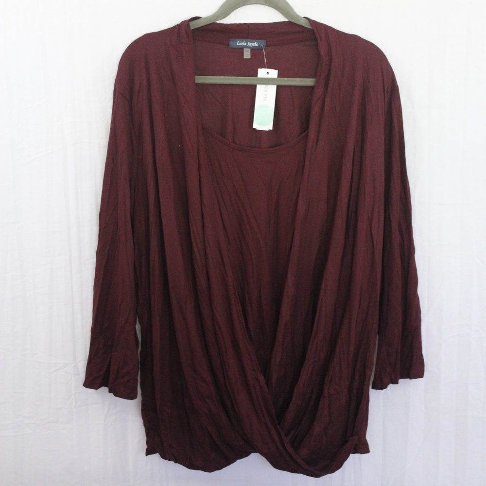 Laila Jayde 3/4 Sleeve Top 3X